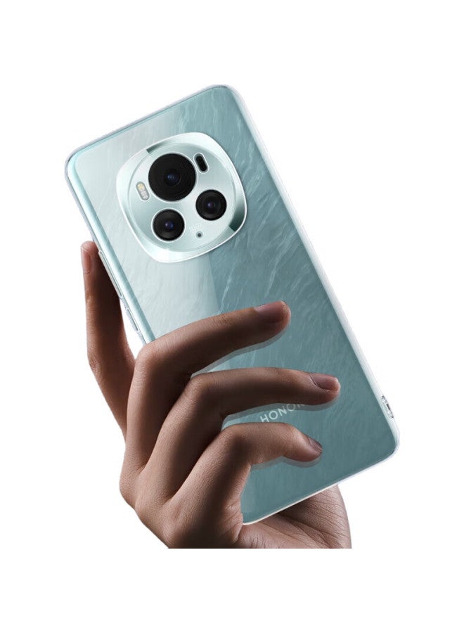 Freeson Compatible With Honor Magic6 Pro Phone Case, Slim Full Protection Shockproof Clear Tpu Soft Shell (With Ring Holder And Lanyard), Transparent - Image 3