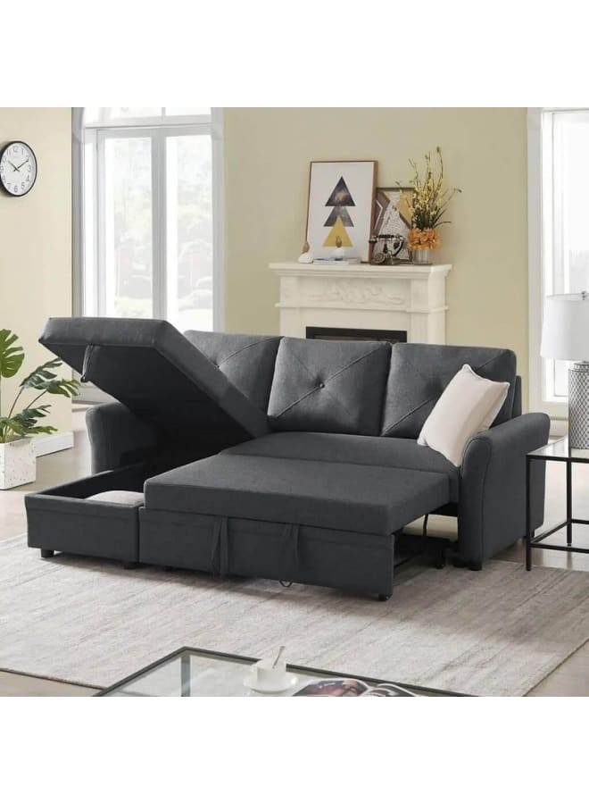 Retro Sofa bed 170 cm - gray - Image 2