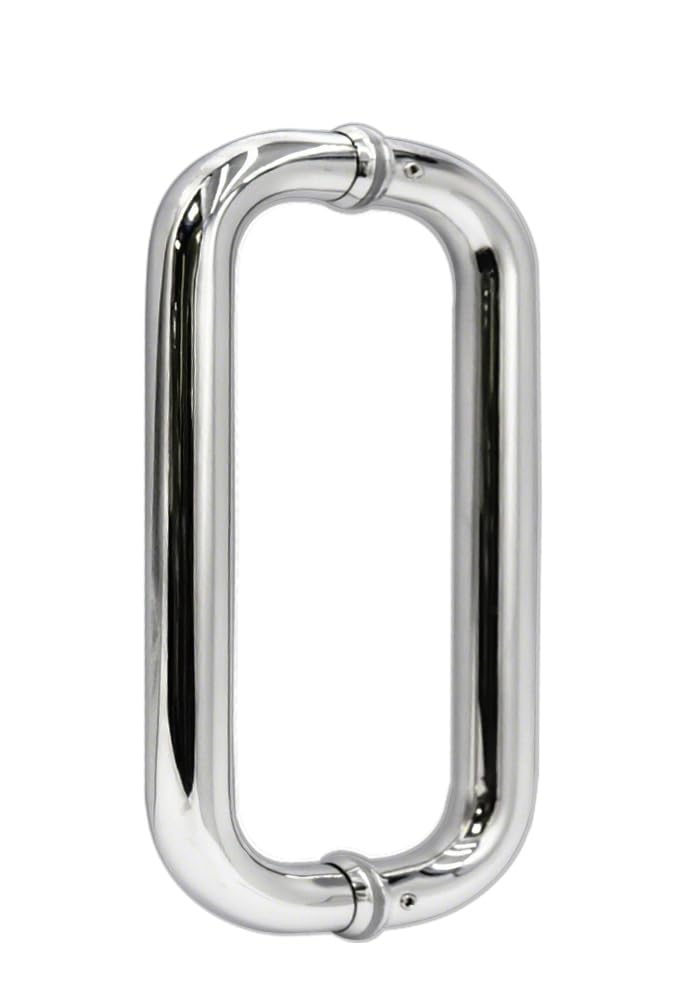 ALLYWASAI 8 Shower Door Handle Shower Glass Door Pull Back to Back Handle Compatible with 14 to 12 Thickness Glass for Frameless Shower Doors Chrome Finish with 304 Stainless Steel - Image 2
