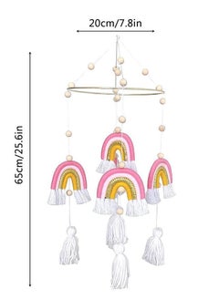 Excefore Baby Wind Chimes,Mobile Baby Cot Mobile Wind Chime Rattle Toy Macrame Rainbow Nursery Hanging Bed Bell Gift for Baby Nursery, Home Decoration, Unique Wind Chimes  - Image 2