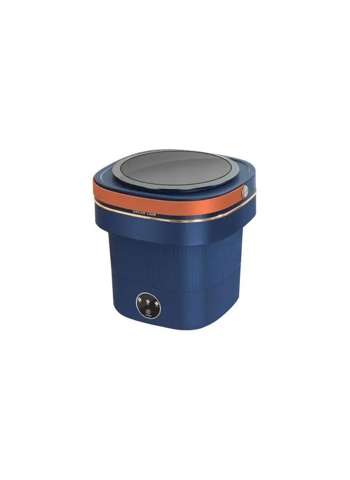 Foldable Mini Washing Machine 9L 60W / Clothes Cleaner / Spin Dryer / Foldable Bucket Washer Compact Size / Drain Function / Folding & Portable / 3 Working Modes / Easy to Use - Blue