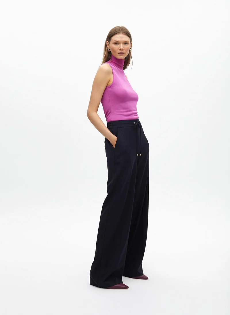 Lola Casademunt Straight Trousers with Pinstripe Elastic