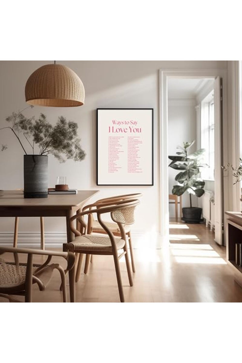 Poster Master Ways To Say I Love You Poster - Motivational Print - Valentine's Day Art - Positive Quote Art - Love Art - White Typography Art - Romantic Living Room Decor - 8x10 UNFRAMED Wall Art - Image 5