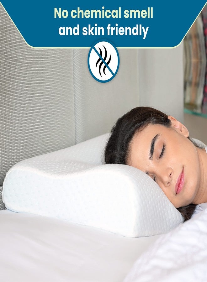 Sleepsia Orthopedic Cervical Pillow for Shoulder and Neck Pain Support, Side Sleepers and Back Sleepers, Sleeping Bed Pillow- Off White (21" L x 13.7" W x 3.75" H) - Image 5