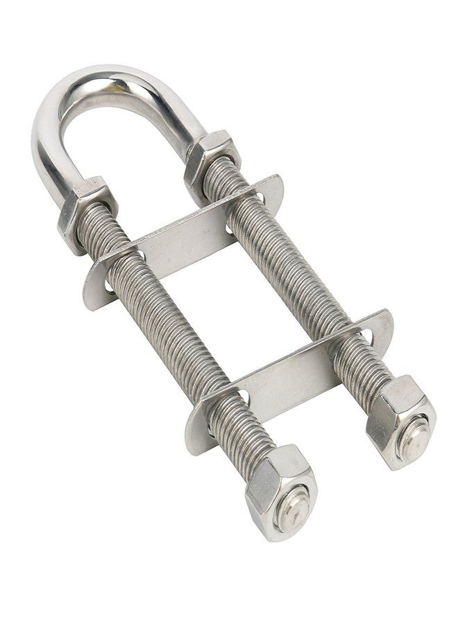 Amarine Made Amarine-made Stainless Steel Marine Boat Stern Bow Eye Tie Down U Bolt (1/2-Inch and 3/8-Inch Optional) (Silver, 3/8" Dia - 3-1/2" Thread Lenght) - Image 1