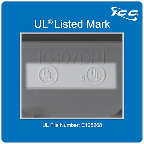 ICC 2-Port Electrical Insert, Duplex-Style Wall Plate Insert for Keystone Jacks, Slim and Wide Jack Compatible, White (IC107DPIWH) - Image 2