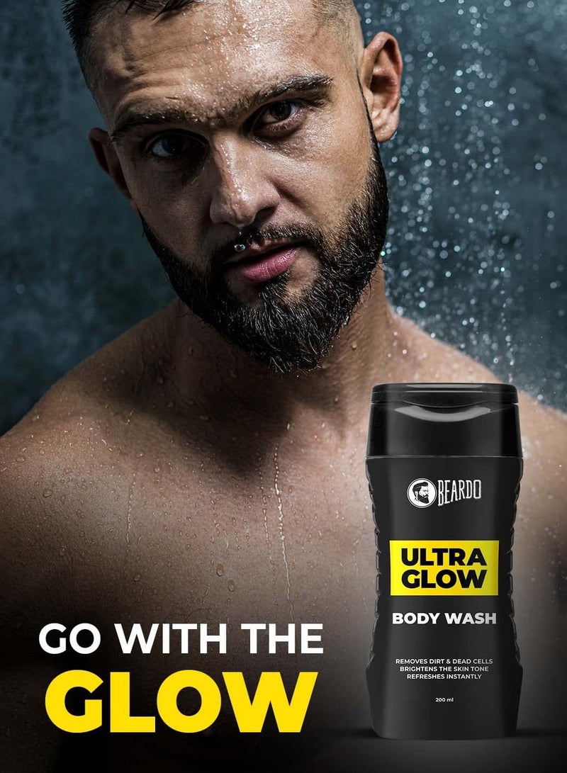 BEARDO Beardo UltraGlow Body Wash for Men 200ml Moisturizes and Hydrates the Skin Contains Mulberry and Bearberry Extracts for Deep Cleansing and Nourishment Soft and Smooth Skin - Image 4