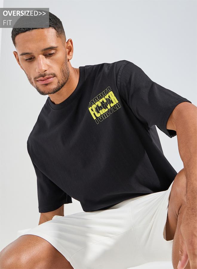 Styli Batman Graphic Compact Jersey Oversized T-Shirt  - Image 1
