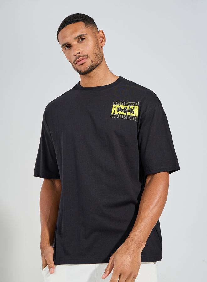 ستايلي تيشيرت أوفرسايز بطبعة باتمان جرافيك - Image 1