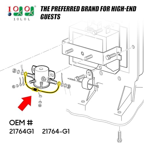 9.99WORLD MALL Golf Cart Resistor Assembly for Golf Cart EZGO (1989 Up) Replacement Part 21764G1 21764-G1 (1 Pack) - Image 2