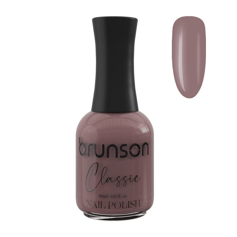 Brunson Classic Nail Polish 18ml Fast Dry Nail Lacquer Nail Harderner Normal Polish Glossy Gel Effect Quick Air Dry Long-Lasting Natural Nail Enamel Salon Quality Manicure Pedicure Regular Polish