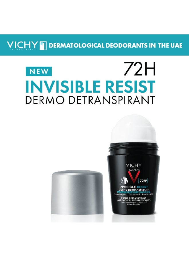 VICHY 72 Hours Invisible Resist Deodorant For Men Clear 50ml - Image 2
