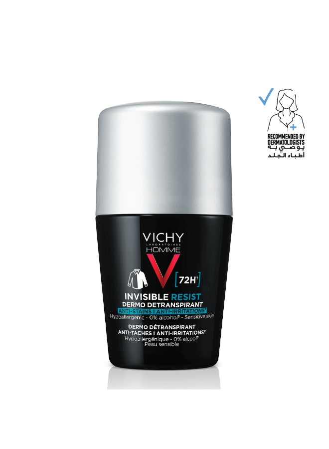VICHY 72 Hours Invisible Resist Deodorant For Men Clear 50ml - Image 1