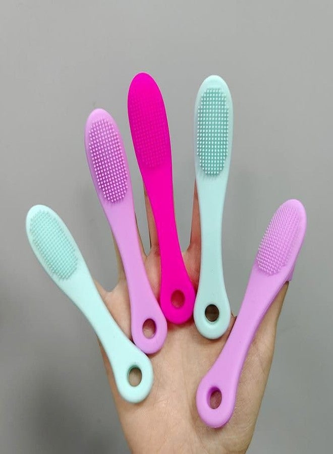 JUICIQ Soft Silicone Manual Facial Cleansing Brush For Removing Blackheads and Massaging, Face Scrubber Cleanser Brush For Gently And Effectively Cleaning (Pack of 2) - Image 3