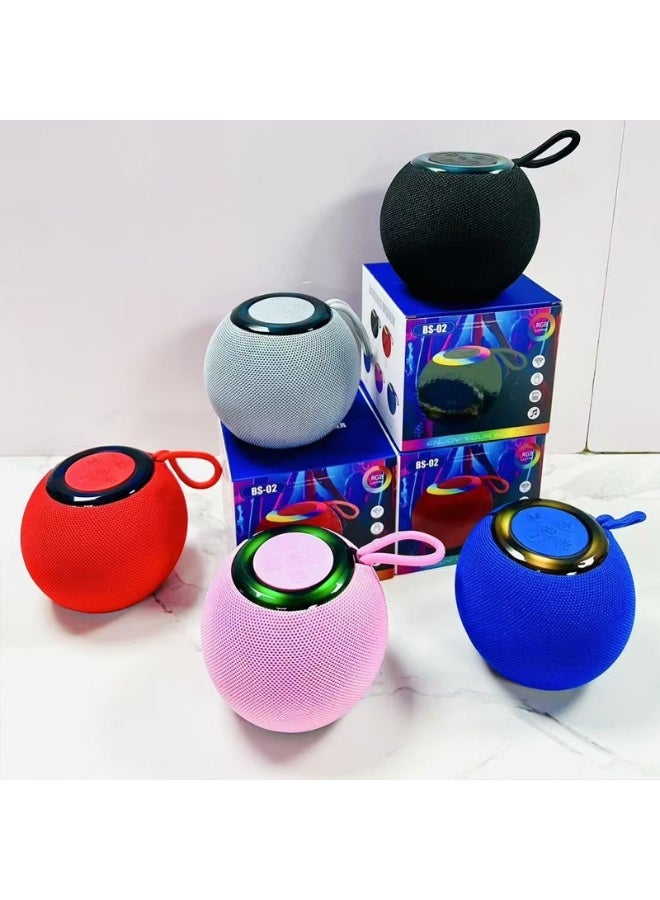 NIBEMINENT Bluetooth Speaker Heavy Subwoofer Outdoor Wireless Small Speaker Home With Ambient Light Desktop Mini Speaker  - Image 2