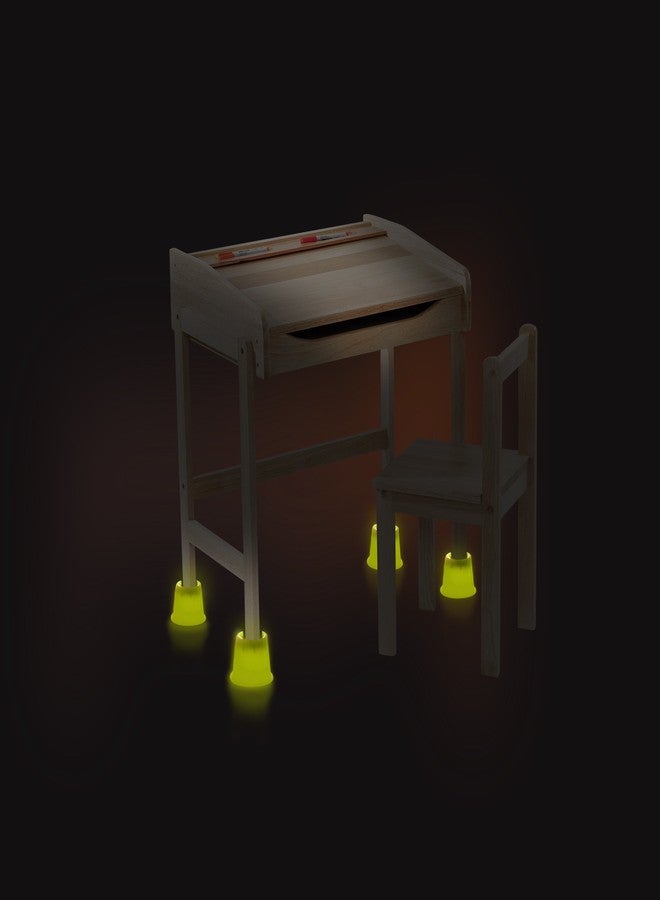 Slipstick CB643 3” Lift Glow in The Dark Bed Risers/Furniture Risers - Adds 3 inch Height for Under Bed Storage & Shows Bed Location in Dark (Set of 4) Heavy Duty Design - Supports 2,000 Lbs - Image 5