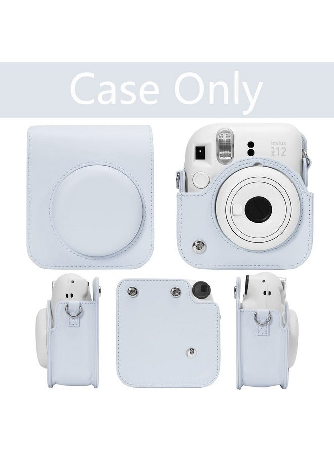 Aenllosi Pu Leather Protective Case For Fujifilm Instax Mini 12/11 Instant Film Camera Travel Case,With Pocket And Adjustable Shoulder Strap(Clay White,Case Only)  - Image 4