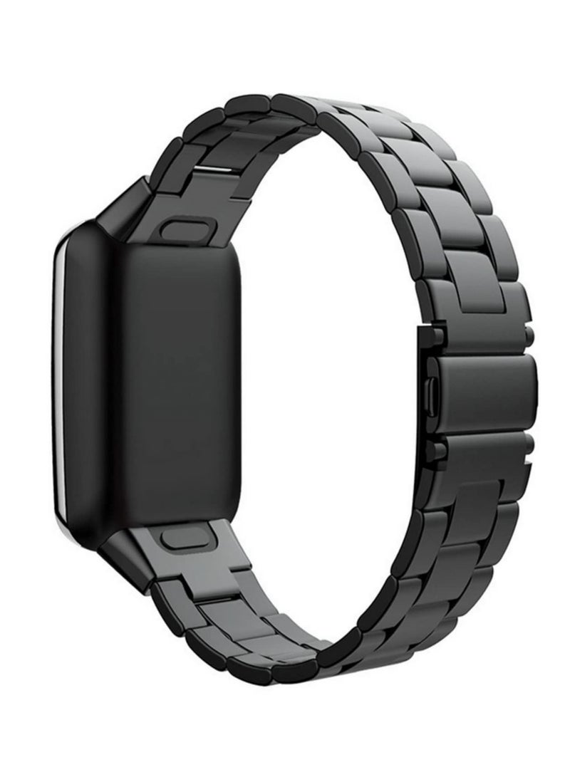 سوار معدني من الفولاذ المقاوم للصدأ لـ Xiaomi Mi Band 7 Pro، إكسسوارات سوار ذكي، سوار بديل، حزام أسود لـ Xiaomi Band 7 Pro - Image 2