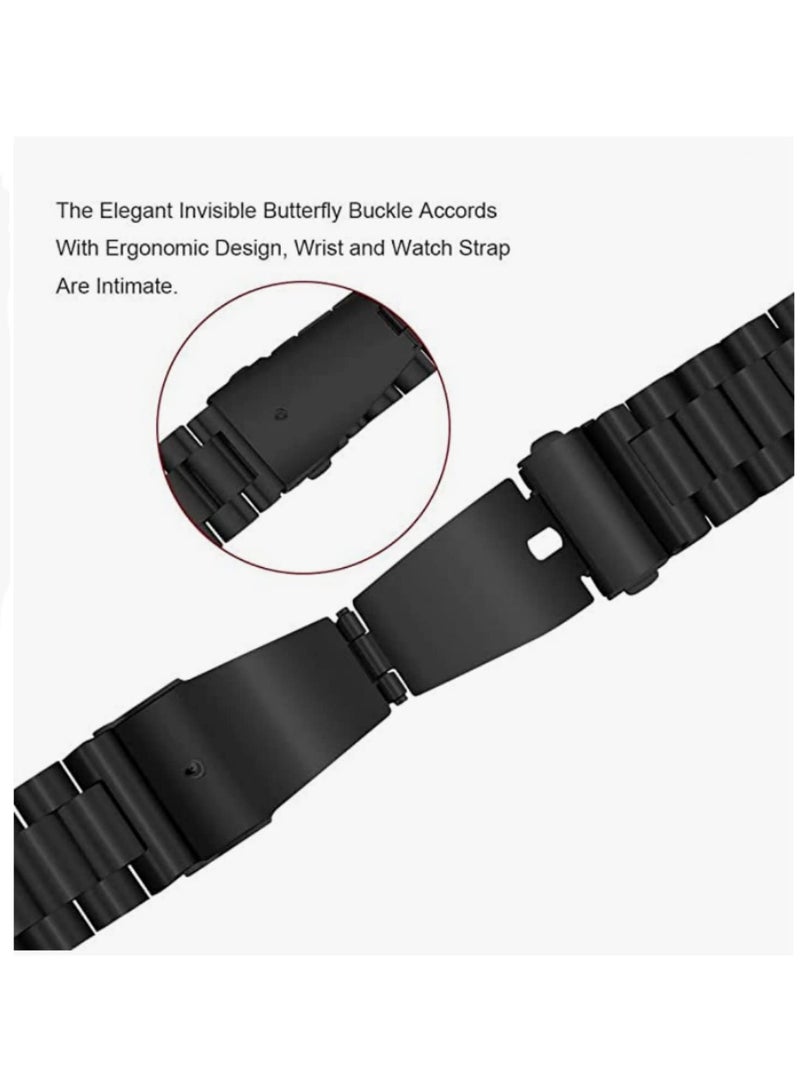 سوار معدني من الفولاذ المقاوم للصدأ لـ Xiaomi Mi Band 7 Pro، إكسسوارات سوار ذكي، سوار بديل، حزام أسود لـ Xiaomi Band 7 Pro - Image 4