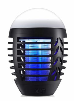 Bug Zapper Mosquito Killer, Fly Trap Mosquito Attractant Trap with Camping Lamp for Outdoor and Indoor, Cordless Zapper with Hook, Hangable, for Home, Camping, Gnats, Backyard, Patio
