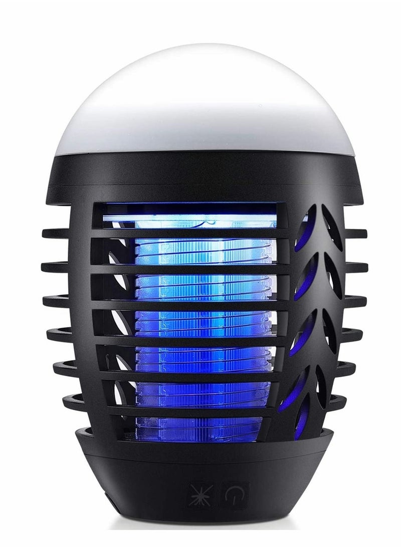 SYOSI - Bug Zapper Mosquito Killer, Fly Trap Mosquito Attractant Trap with Camping Lamp for Outdoor and Indoor, Cordless Zapper with Hook, Hangable, for Home, Camping, Gnats, Backyard, Patio - Image 1