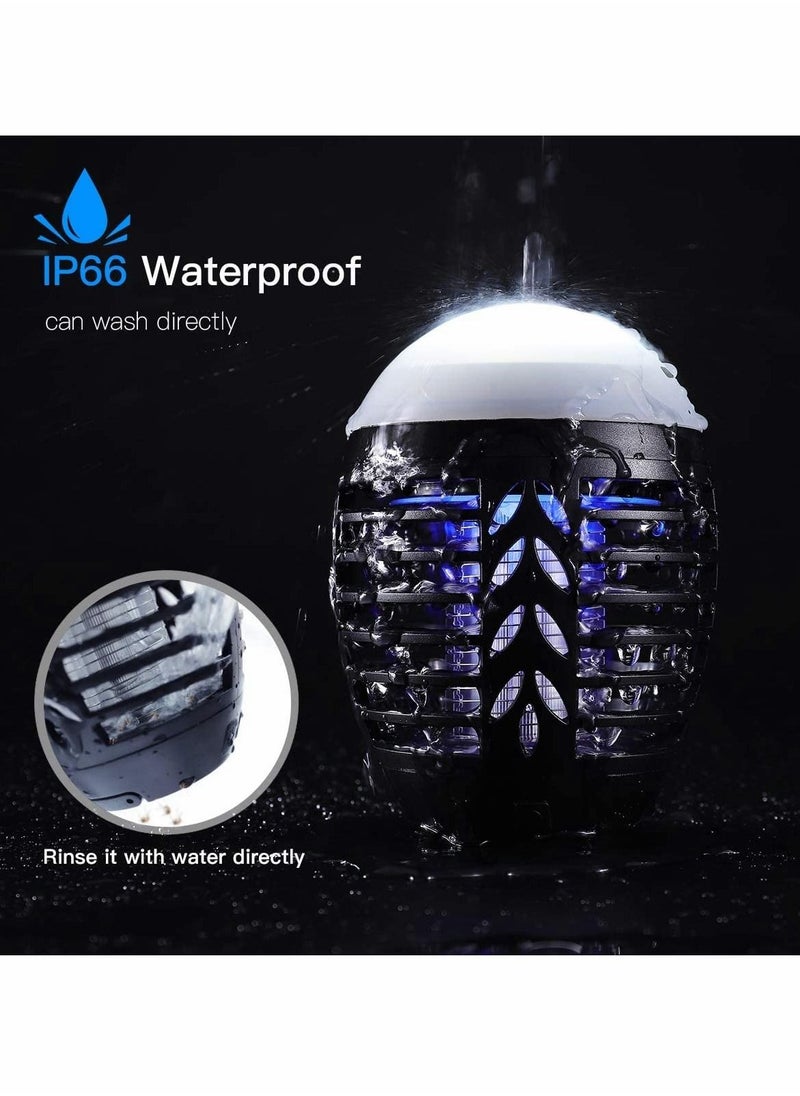 SYOSI - Bug Zapper Mosquito Killer, Fly Trap Mosquito Attractant Trap with Camping Lamp for Outdoor and Indoor, Cordless Zapper with Hook, Hangable, for Home, Camping, Gnats, Backyard, Patio - Image 1