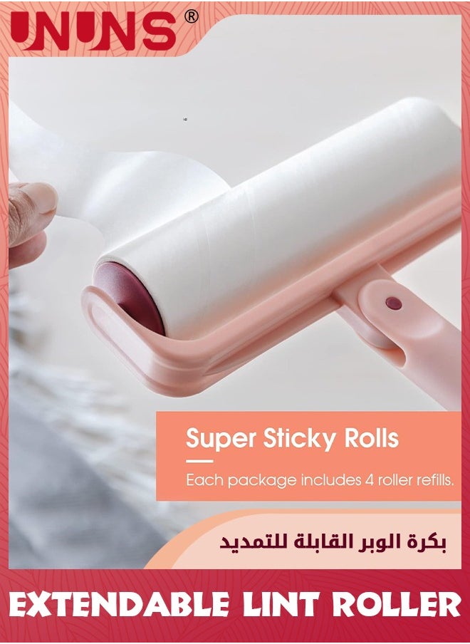 Extendable Lint Roller,Lint Roller For Pet Hair,Couch Lint Roller,Large Lint Roller,Lint Roller For Floor With Sticky Sheets,30cm To 110cm