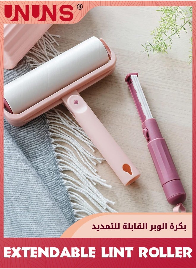 Extendable Lint Roller,Lint Roller For Pet Hair,Couch Lint Roller,Large Lint Roller,Lint Roller For Floor With Sticky Sheets,30cm To 110cm
