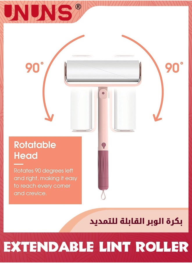 Extendable Lint Roller,Lint Roller For Pet Hair,Couch Lint Roller,Large Lint Roller,Lint Roller For Floor With Sticky Sheets,30cm To 110cm