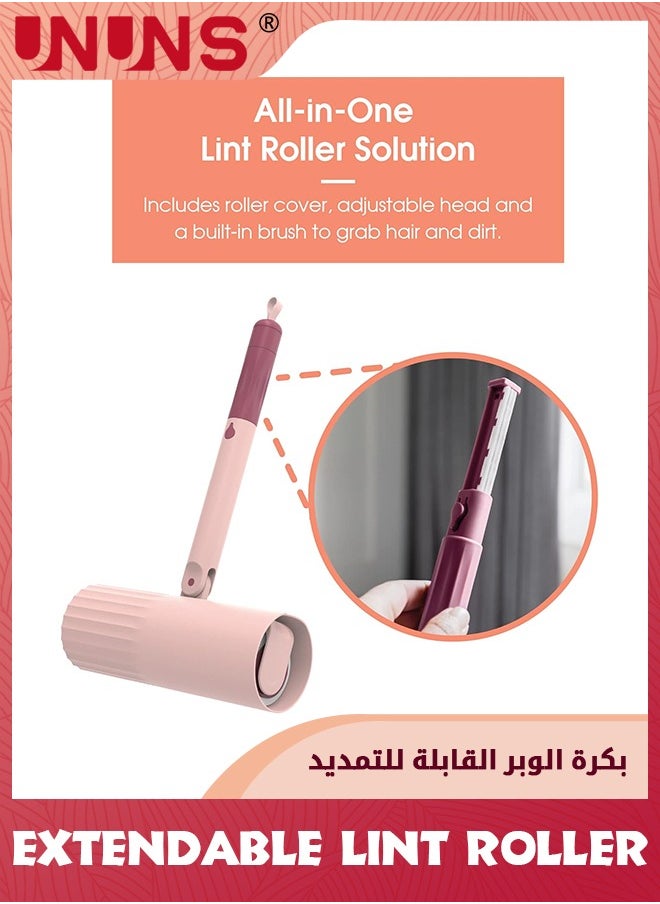 Extendable Lint Roller,Lint Roller For Pet Hair,Couch Lint Roller,Large Lint Roller,Lint Roller For Floor With Sticky Sheets,30cm To 110cm
