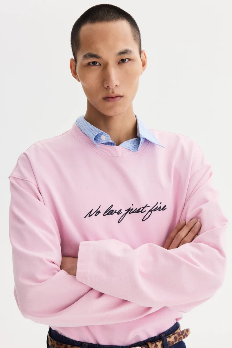 H&M Loose Fit Long-sleeved T-shirt