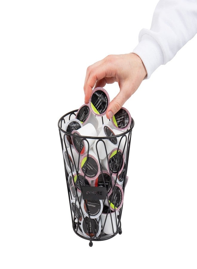 Mind Reader Single Serve Coffee Pod Storage, 30 Coffee Pod Capacity, Countertop Organizer, Metal, 7" L x 7" W x 8.5" H, Black - Image 4