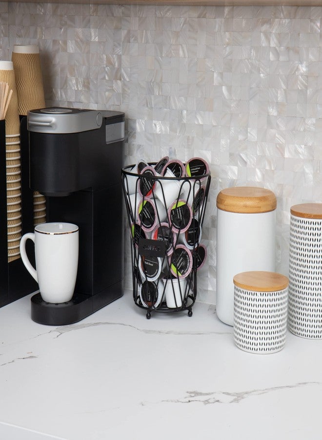 Mind Reader Single Serve Coffee Pod Storage, 30 Coffee Pod Capacity, Countertop Organizer, Metal, 7" L x 7" W x 8.5" H, Black - Image 5