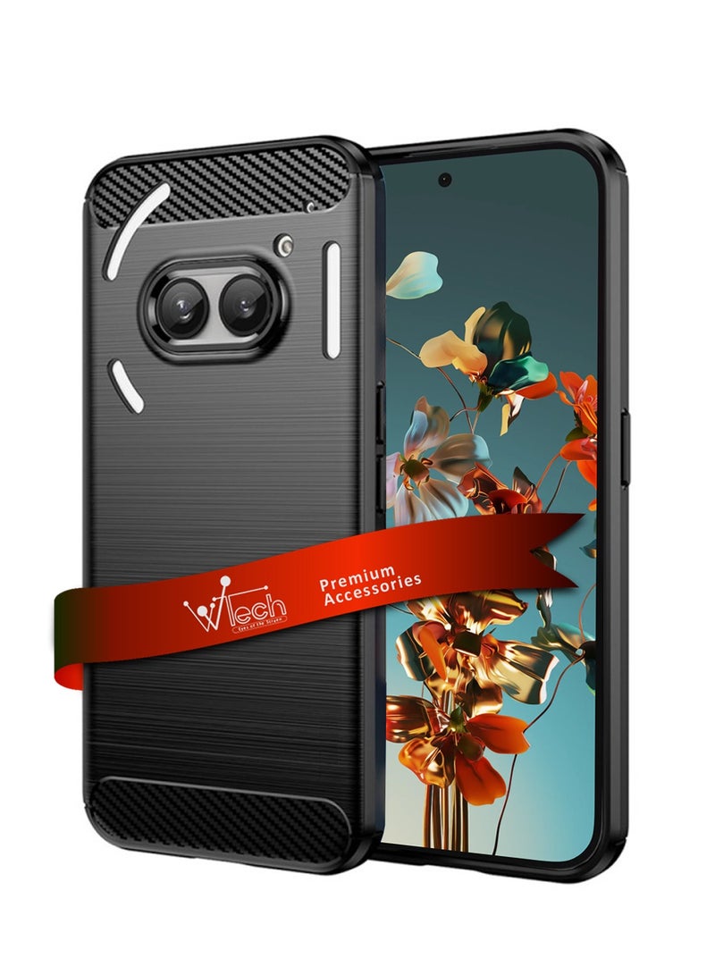 دبليو تيك Nothing Phone (2a) 5G 2024 / Nothing Phone (2a) Plus 5G 2024 غطاء حافظة واقية من السيليكون المصقول - أسود - Image 1