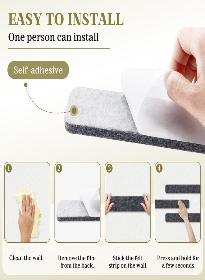 DOLLAR BOSS Bulletin Board Cork Strips for Walls-13x2 Inch, 1/2 Inch Thick, Adhesive Frameless Cork Board for Office, Home & School with 30 Push Pins, Grey - Image 3