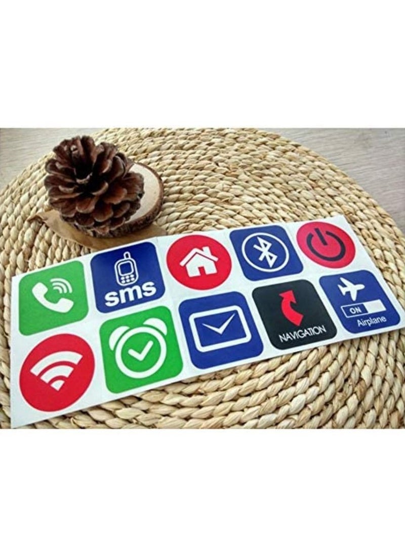 Rubik - Large NFC Tags for iPhone Android Smartphones, Multicolor Ntag213, Anti Metal Type Ntag 213 Self-adhesive Stickers RFID Key Token Tags Support 13.56mhz RFID NFC IC Mifare (10 Tags) - Image 1