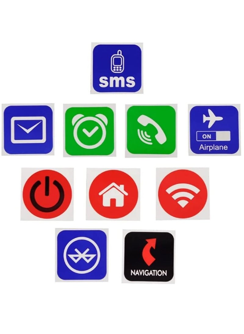 Rubik - Large NFC Tags for iPhone Android Smartphones, Multicolor Ntag213, Anti Metal Type Ntag 213 Self-adhesive Stickers RFID Key Token Tags Support 13.56mhz RFID NFC IC Mifare (10 Tags) - Image 1