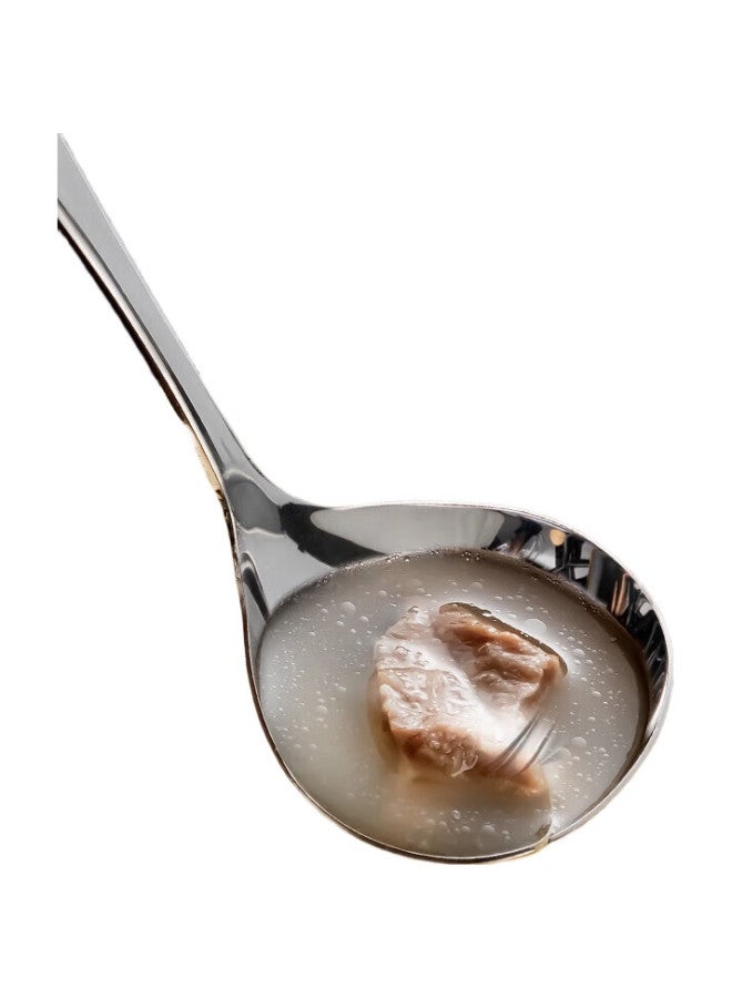 JD.com Jingzao 304 Stainless Steel General-Purpose Serving Ladle And Strainer, Household Soup Ladle And Strainer With Long Handle, Deep General-Purpose Ladle And Strainer, 2-Piece Set - Image 3