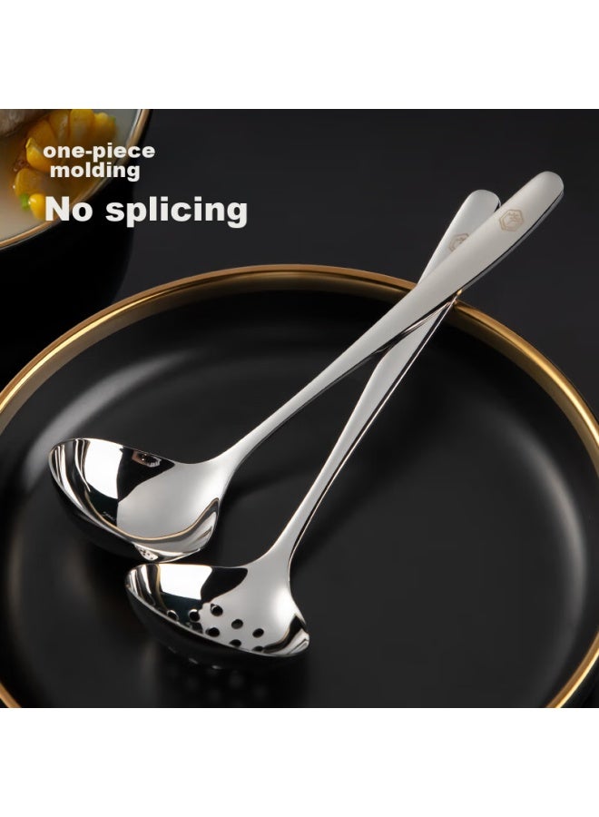 JD.com Jd Jingzao 304 Stainless Steel General-purpose Serving Ladle And Strainer, Household Soup Ladle And Strainer With Long Handle, Deep General-purpose Ladle And Strainer, 2-piece Set - Image 5