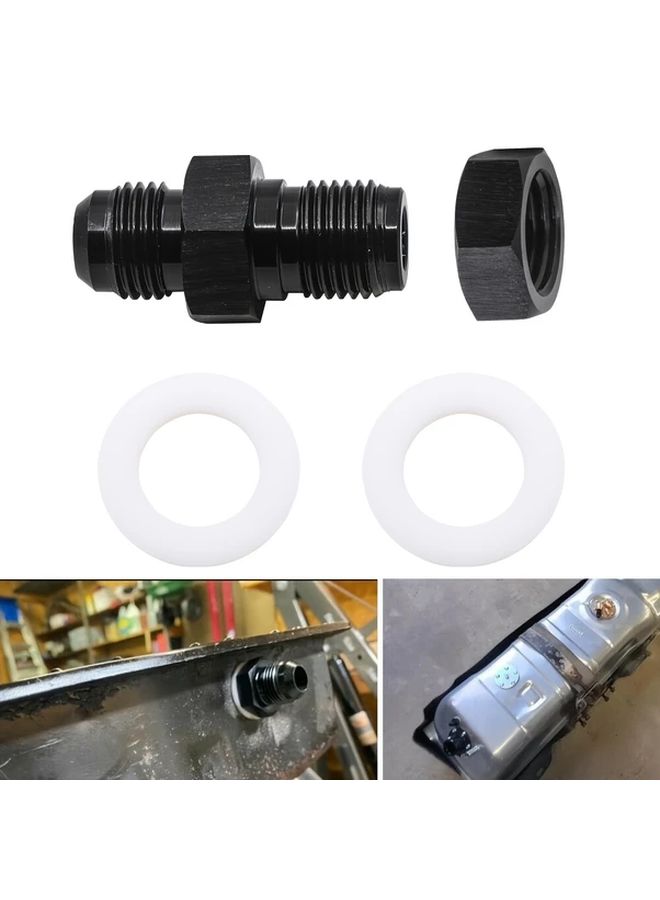 AN10 Automotive Connector Battery Compartment Terminal Heavy Duty Fuel Line Plumbing Connector With Threaded Shaft Leak Proof Seal For Cars Trucks Marine Industrial Vehicle Maintenance Ridged Grip Design Aluminum Alloy Construction - Image 3