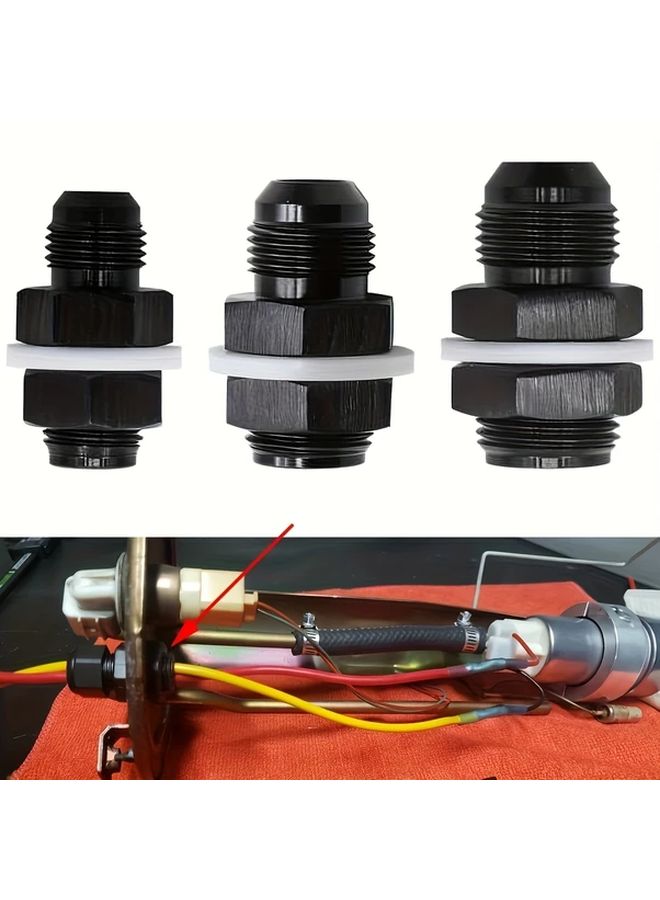 AN10 Automotive Connector Battery Compartment Terminal Heavy Duty Fuel Line Plumbing Connector With Threaded Shaft Leak Proof Seal For Cars Trucks Marine Industrial Vehicle Maintenance Ridged Grip Design Aluminum Alloy Construction - Image 1