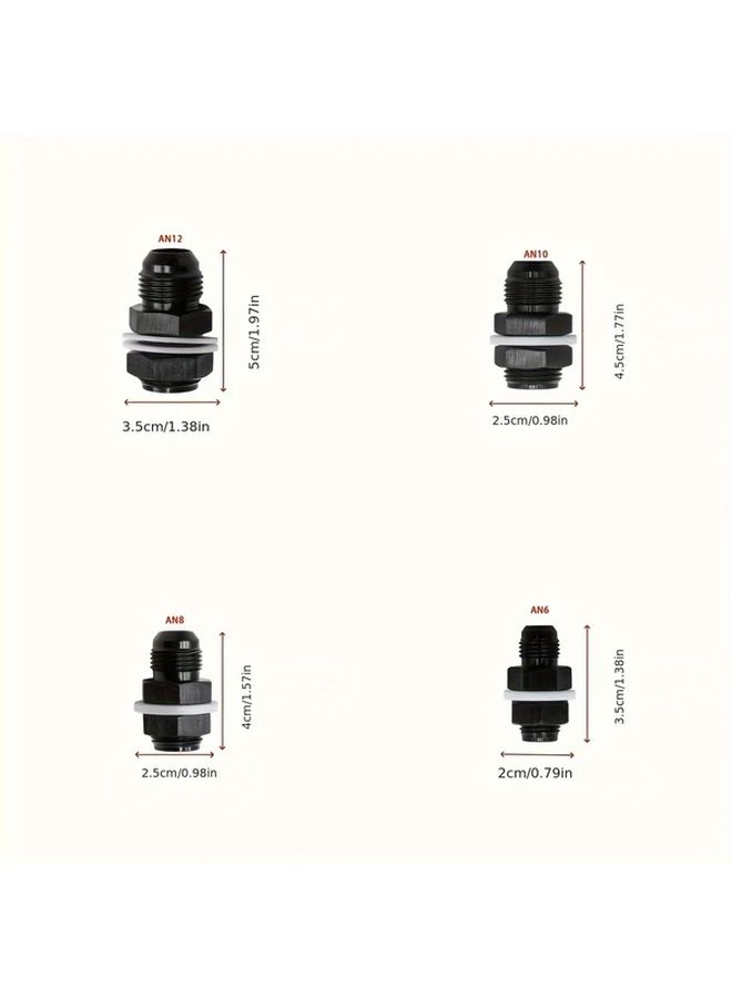 AN10 Automotive Connector Battery Compartment Terminal Heavy Duty Fuel Line Plumbing Connector With Threaded Shaft Leak Proof Seal For Cars Trucks Marine Industrial Vehicle Maintenance Ridged Grip Design Aluminum Alloy Construction - Image 2