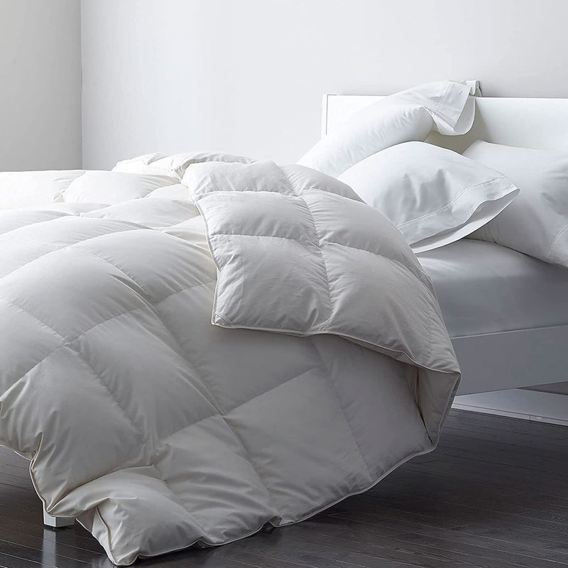MAHAVEER COTTON Mahaveer Cotton Soft Microfibre 400 GSM Heavy Winter Comforter Rajai Double Bed Comforter Blanket Super Soft Heavy Double Bed Blanket for Winter Quilt Duvet for All Season White Color - Image 1