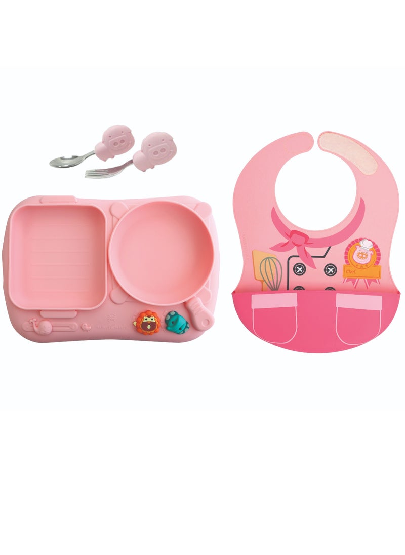 Marcus & Marcus Toddler Meal Time Set (Little Chef) Pink  - Image 1