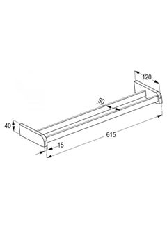 KLUDI Towel Holder 60 cm - Silver  - Image 2