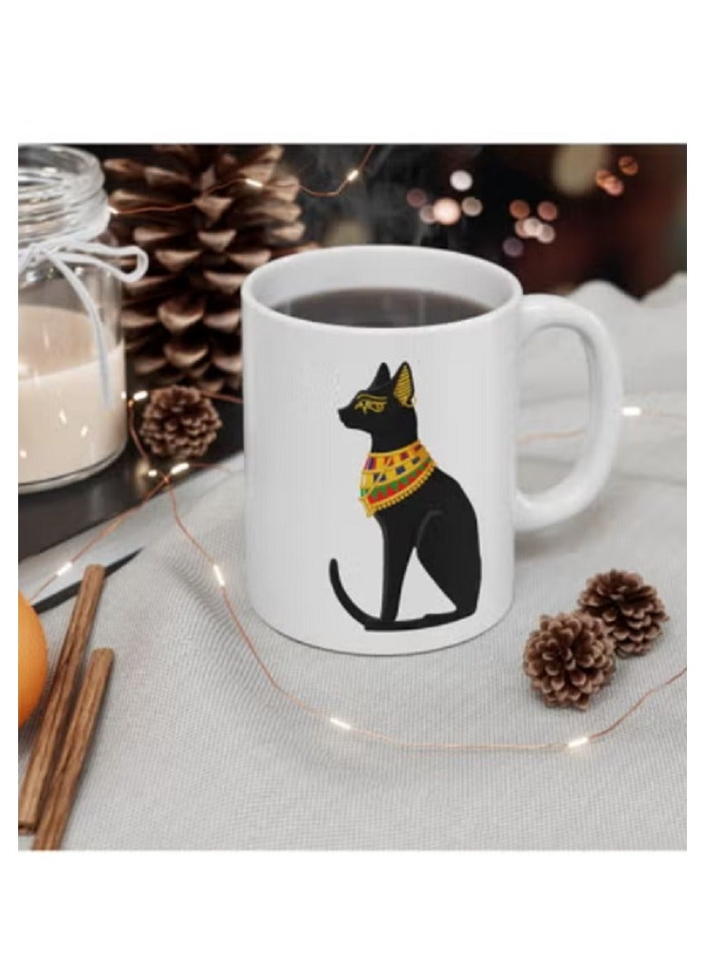 A Printed Mug white Pharaoh’s Lucky Cat - Image 2