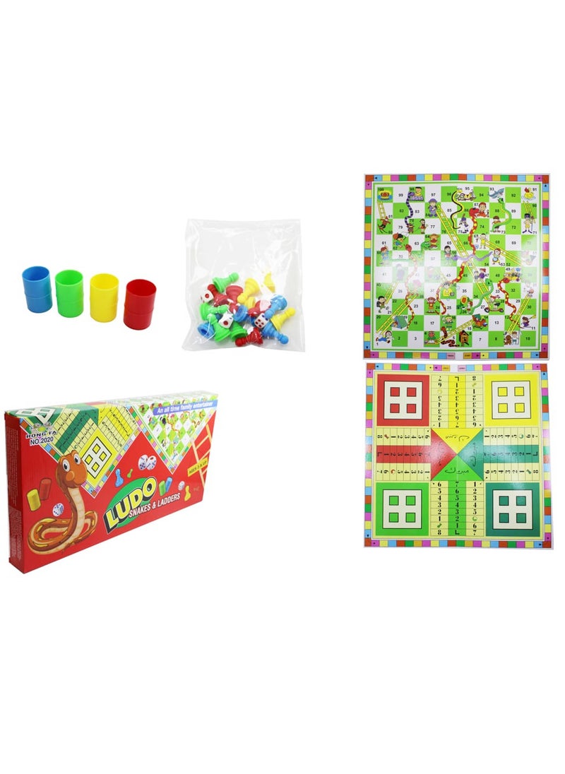 AL QADAH - 2 In 1 Game Ludo Snakes And Ladders 39x20x5Cm - Image 1