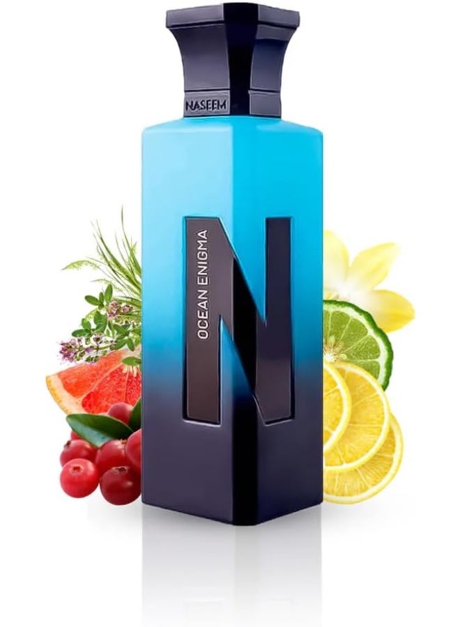 Naseem Ocean Enigma Eau de Parfum 75 ml - Unisex Fragrance for Men and Women with Fresh Citrus, Spicy, and Woody Notes - Ideal Scent for Daily Wear and Special Occasions, Refreshing Aroma - Image 1