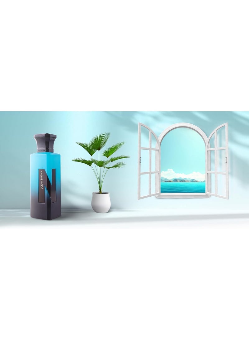 Naseem Ocean Enigma Eau de Parfum 75 ml - Unisex Fragrance for Men and Women with Fresh Citrus, Spicy, and Woody Notes - Ideal Scent for Daily Wear and Special Occasions, Refreshing Aroma - Image 4