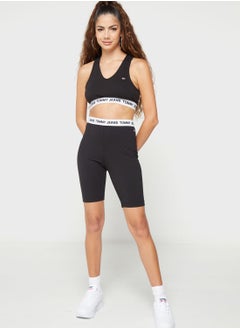 High Waist Logo Shorts